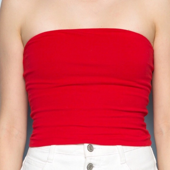 Brandy Melville red crop top